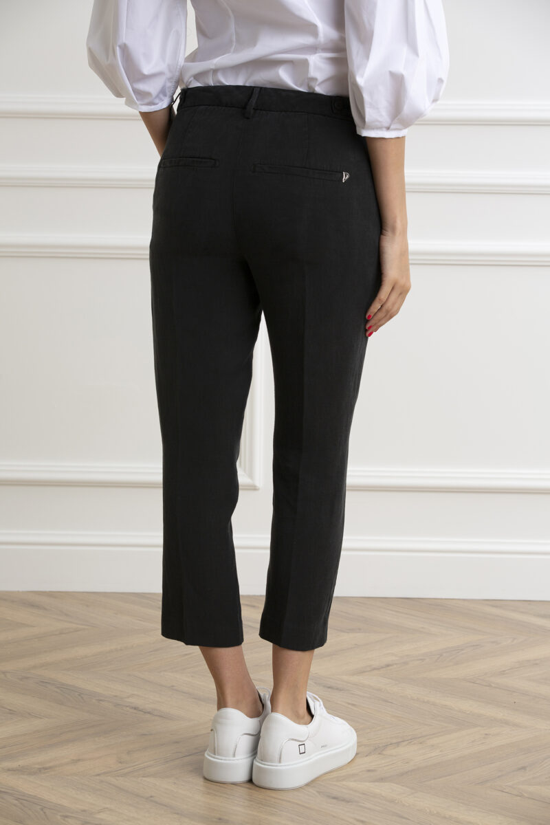 DONDUP-PANT.DONNA ARIEL M/LINO-DDDP475LF0030 NERO 44