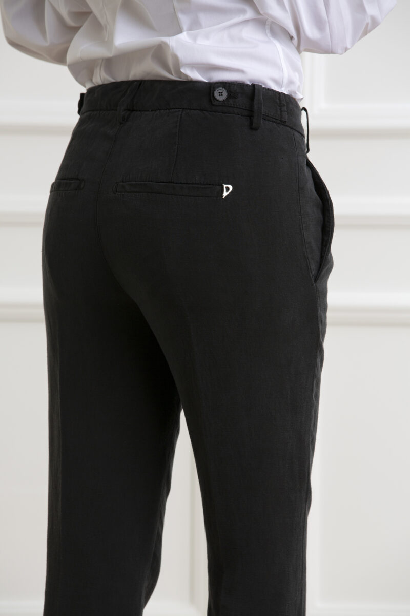 DONDUP-PANT.DONNA ARIEL M/LINO-DDDP475LF0030 NERO 44
