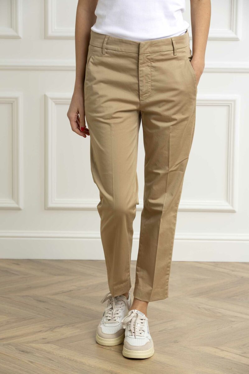 DONDUP-PANTAL. NIMA ZIP DONNA-DDDP576ZRSE036 CAMMELLO 28