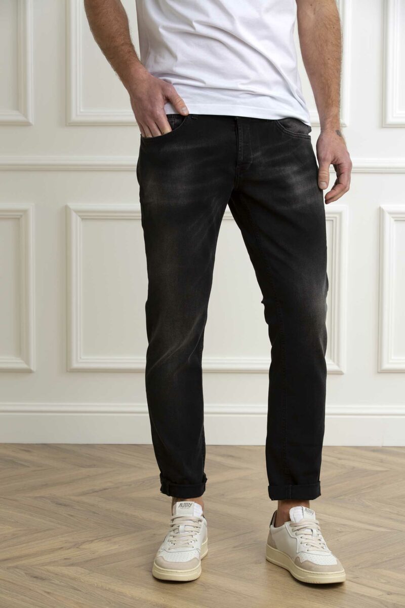 DONDUP-JEANS GEORGE COLOR UOMO-DDUP232DS0337HB2 NERO 36
