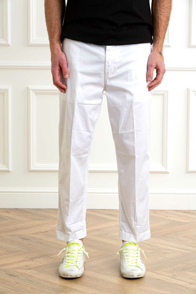 DONDUP-PANTALONE ZYAN-DDUP521GS0096 BIANCO 35