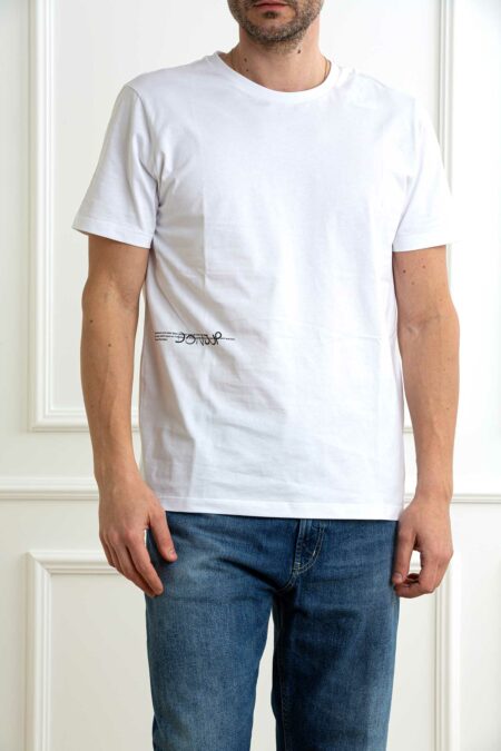 DONDUP-T-SHIRT COTONE STRETCH-DDUS198JF0309UIU2 BIANCO XL