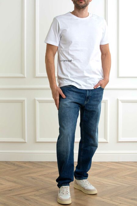 DONDUP-T-SHIRT COTONE STRETCH-DDUS198JF0309UIU2 BIANCO XL