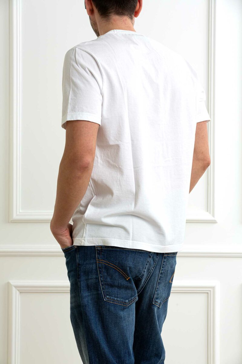 DONDUP-T-SHIRT CON TASCHINO-DDUS340JF0335U BIANCA XL