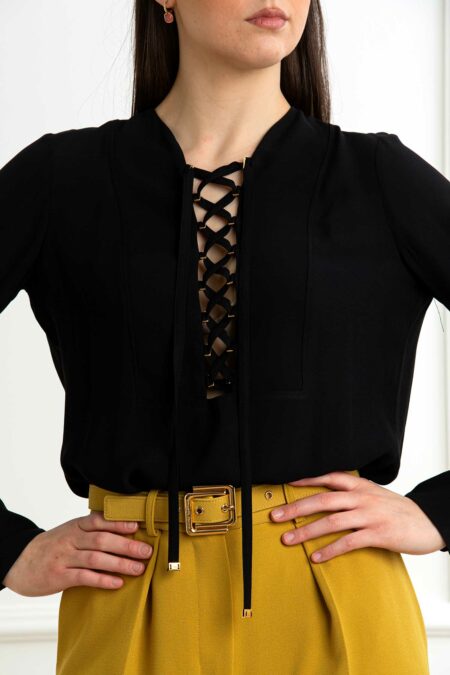 ELISABETTA FRANCHI-CAMICIA-EFCA00351E2 NERO 44