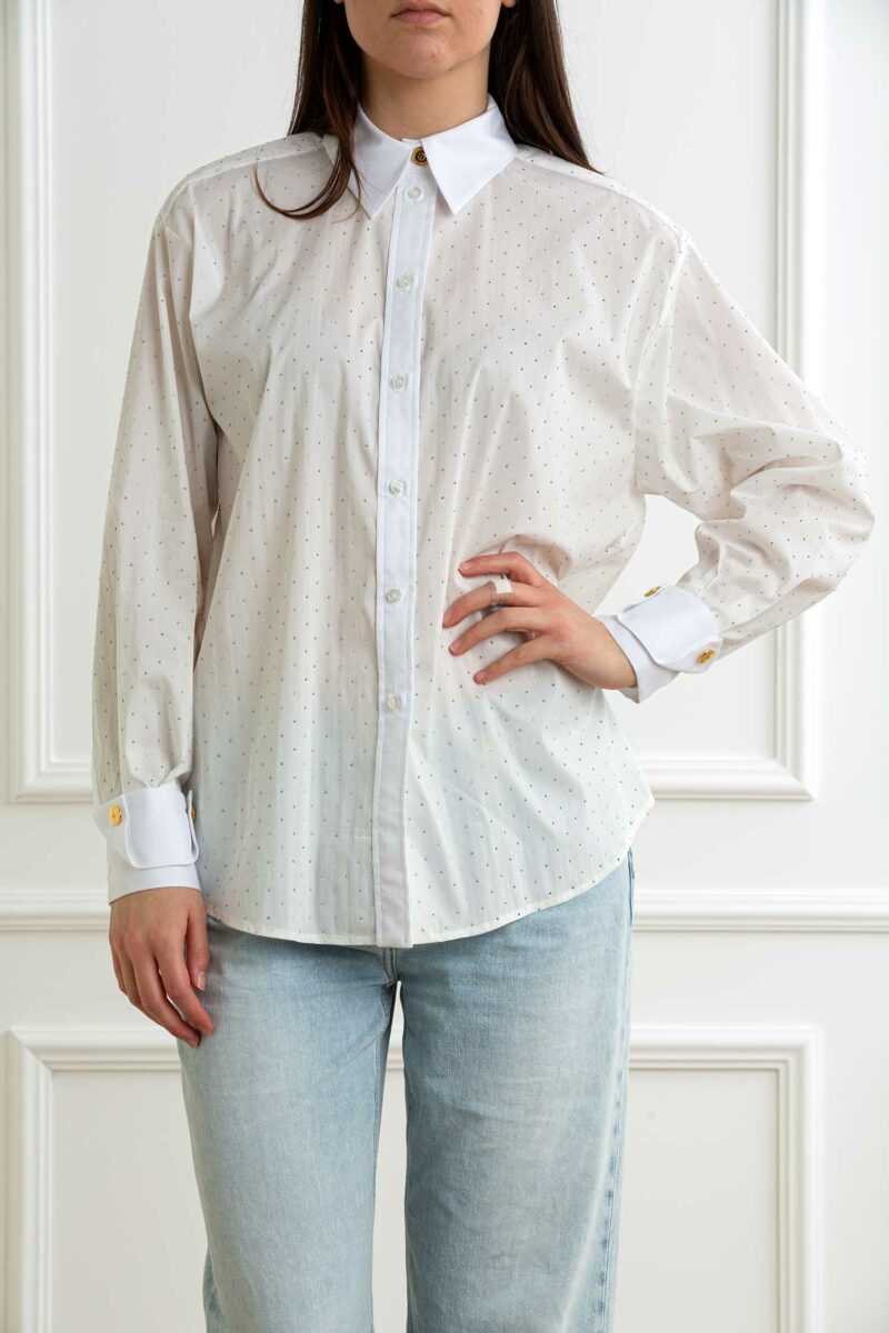 ELISABETTA FRANCHI-CAMICIA-EFCA00451E2 BIANCO 42