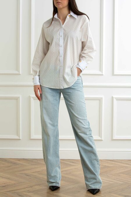 ELISABETTA FRANCHI-CAMICIA-EFCA00451E2 BIANCO 42