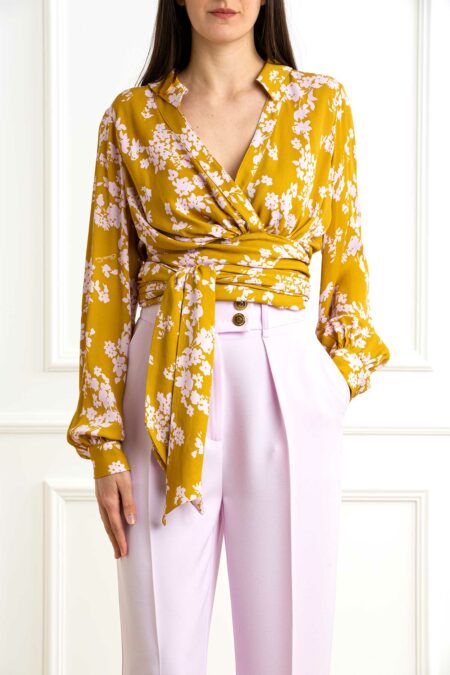 ELISABETTA FRANCHI-CAMICIA NODO-EFCA11051E2 CURRY 44