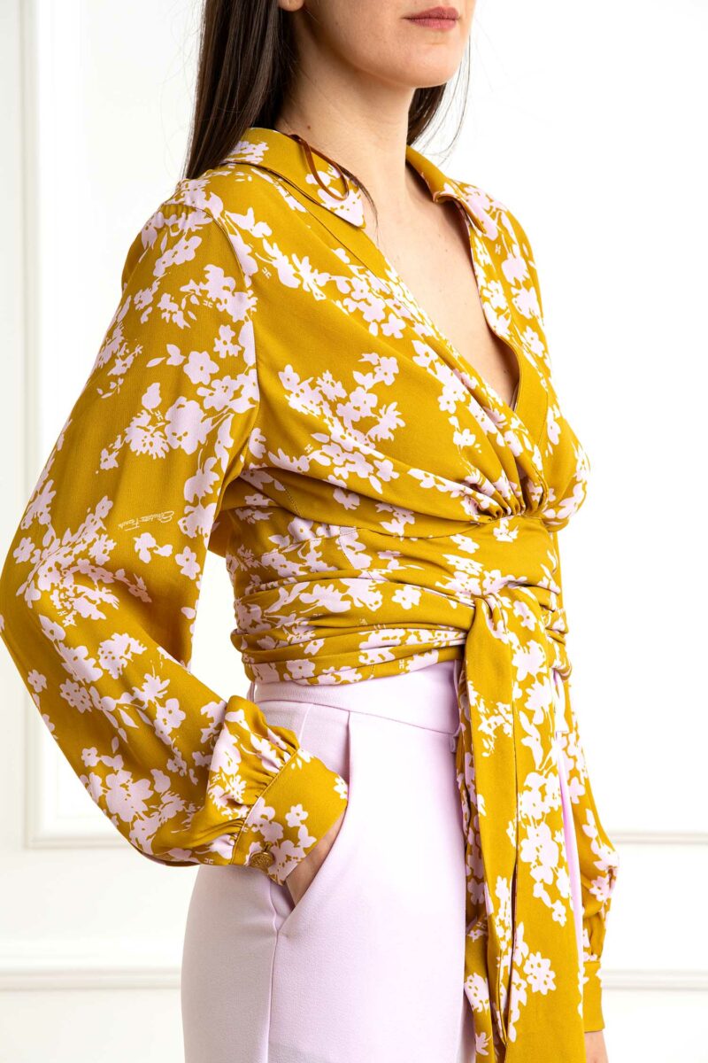ELISABETTA FRANCHI-CAMICIA NODO-EFCA11051E2 CURRY 44