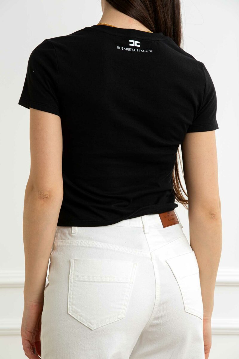 ELISABETTA FRANCHI-T-SHIRT CROP-EFMA00651E2 NERO 44