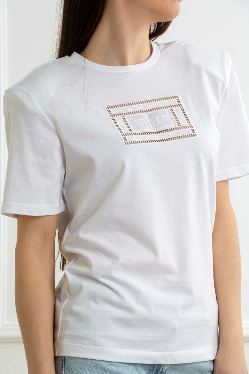 ELISABETTA FRANCHI-T-SHIRT-EFMA01651E2 GESSO 44