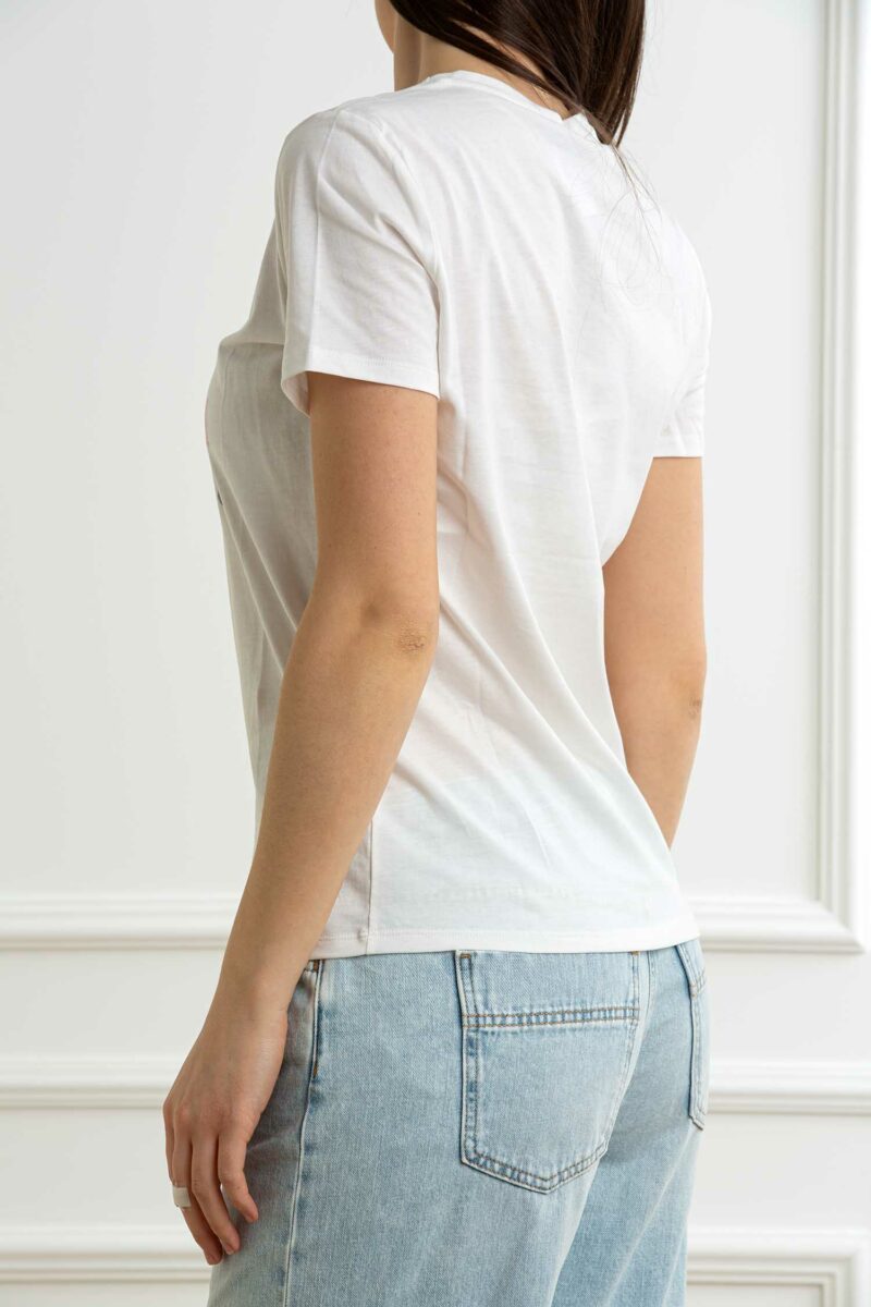 ELISABETTA FRANCHI-T-SHIRT LOGO-EFMA03351E2 GESSO 46