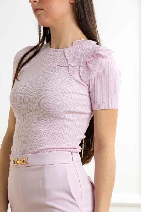 ELISABETTA FRANCHI-MAGLIA TRICOT MEZZA MANICA-EFMK55B51E2 QUARZO 44