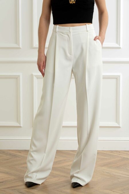ELISABETTA FRANCHI-PANTALONE ESSENTIAL-EFPA08151E2 AVORIO 44