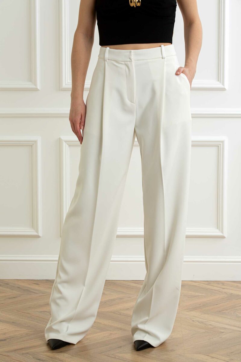 ELISABETTA FRANCHI-PANTALONE ESSENTIAL-EFPA08151E2 AVORIO 44