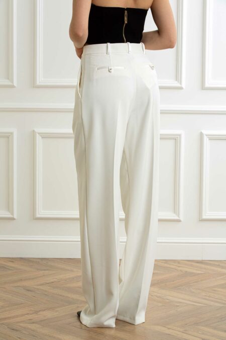 ELISABETTA FRANCHI-PANTALONE ESSENTIAL-EFPA08151E2 AVORIO 44