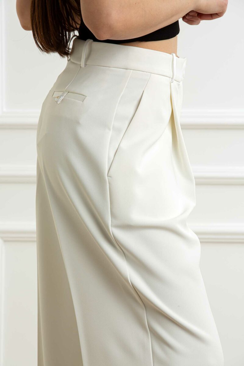 ELISABETTA FRANCHI-PANTALONE ESSENTIAL-EFPA08151E2 AVORIO 44