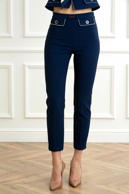ELISABETTA FRANCHI-PANTALONE-EFPAT7151E2 OLTREMARE 46