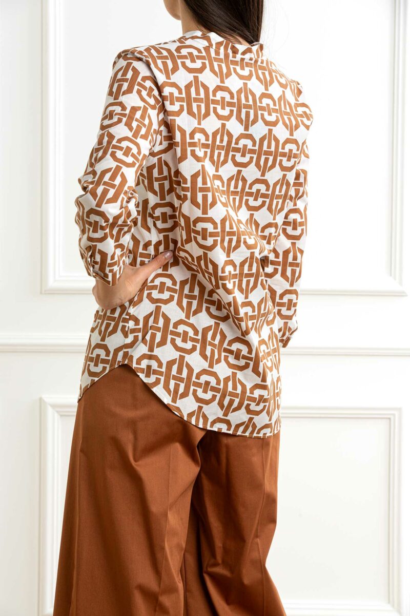 EMME MARELLA-CAMICIA MUSSOLA STAMPATA-EMACCOLTO52P COCCIO 46
