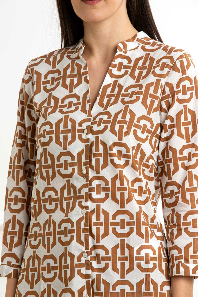 EMME MARELLA-CAMICIA MUSSOLA STAMPATA-EMACCOLTO52P COCCIO 46