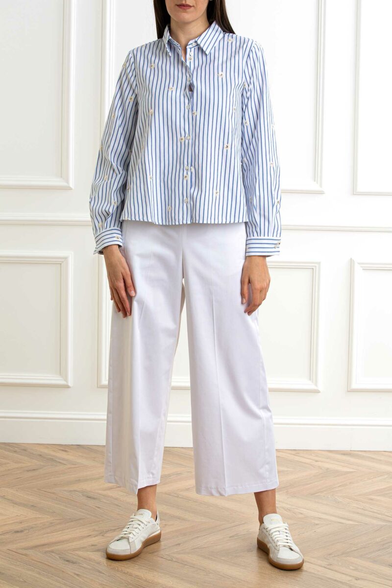 EMME MARELLA-CAMICIA RICAMATA-EMCANORE1 BIANCO 42