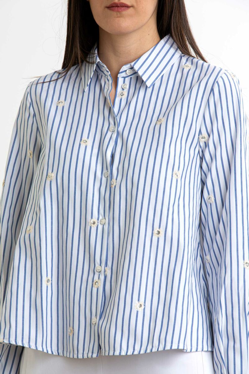 EMME MARELLA-CAMICIA RICAMATA-EMCANORE1 BIANCO 42