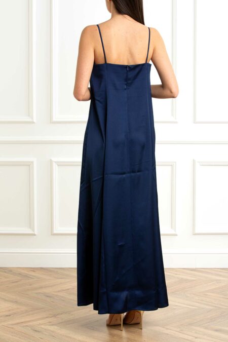 EMME MARELLA-ABITO IN RASO-EMCHRISTINE BLU 46