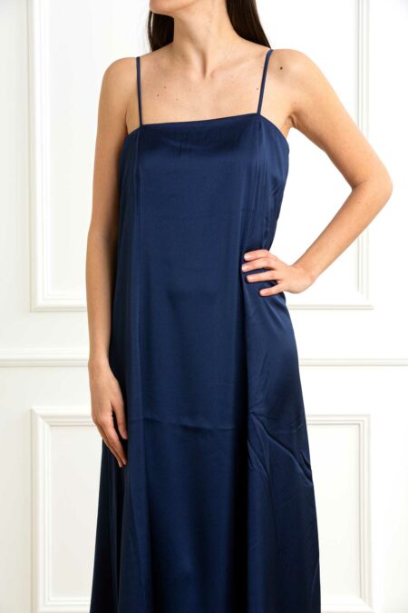 EMME MARELLA-ABITO IN RASO-EMCHRISTINE BLU 46