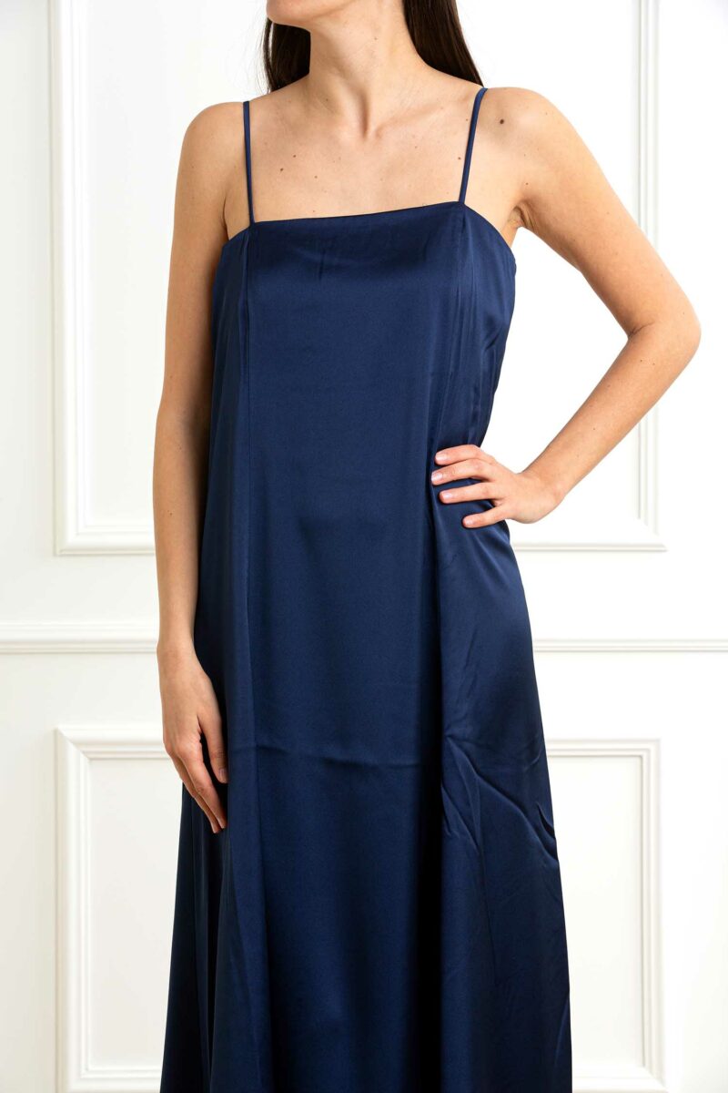 EMME MARELLA-ABITO IN RASO-EMCHRISTINE BLU 46
