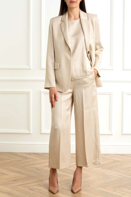 EMME MARELLA-GIACCA MONOPETTO TWILL-EMELETTRA1 BEIGE 46