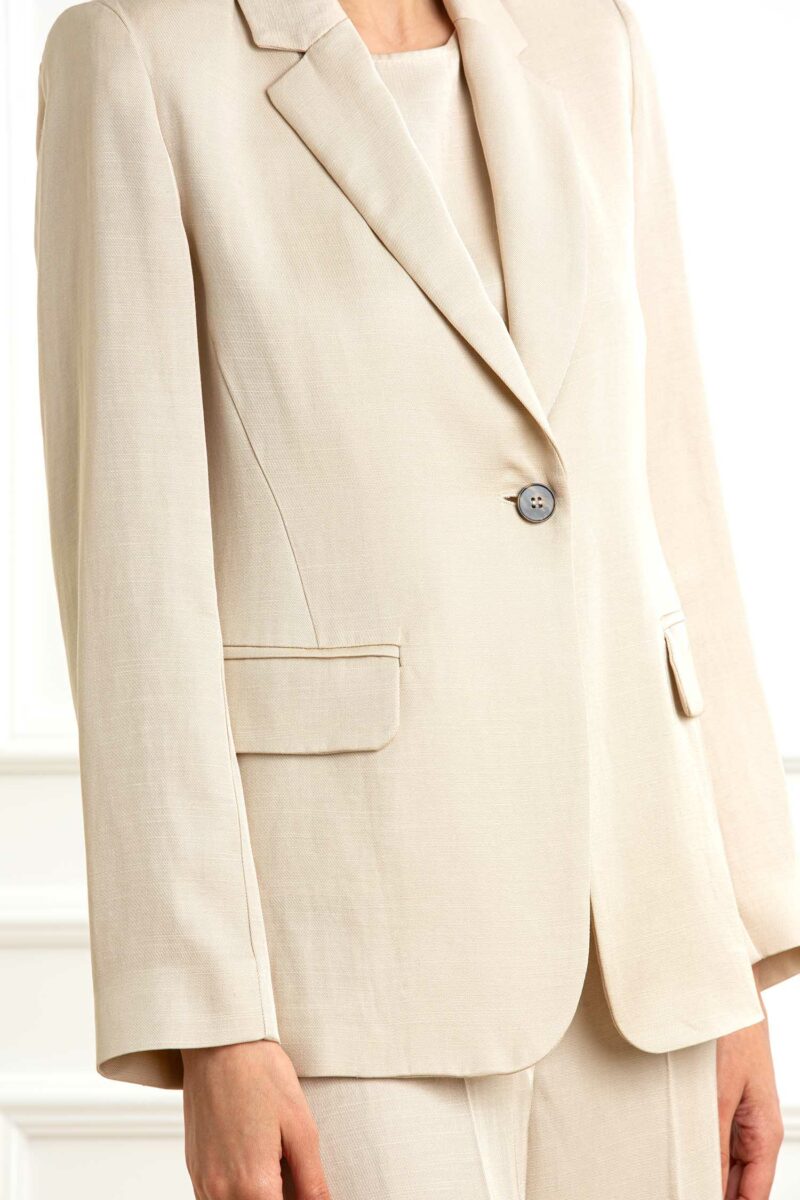 EMME MARELLA-GIACCA MONOPETTO TWILL-EMELETTRA1 BEIGE 46