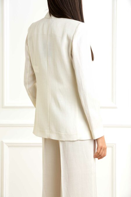 EMME MARELLA-GIACCA MONOPETTO TWILL-EMELETTRA1 BURRO 44