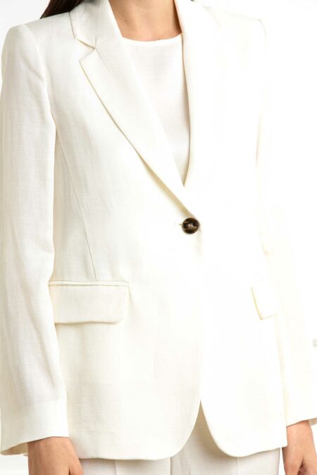 EMME MARELLA-GIACCA MONOPETTO TWILL-EMELETTRA1 BURRO 44