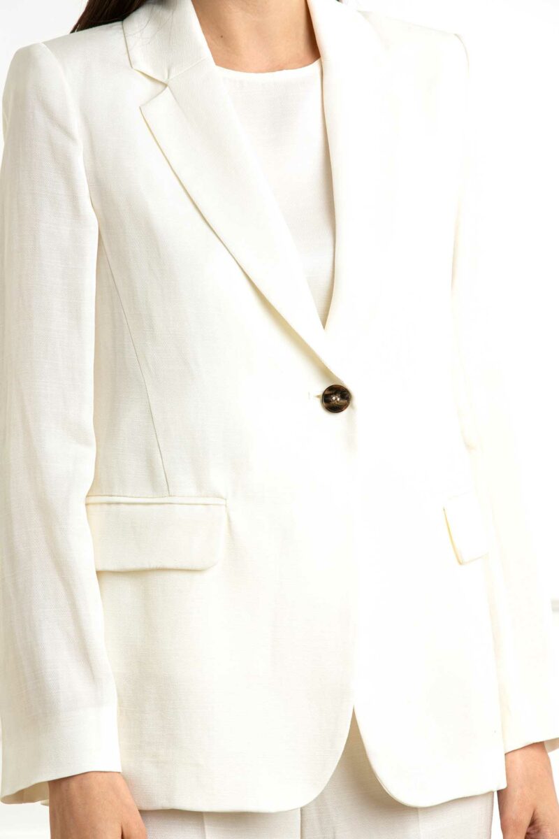EMME MARELLA-GIACCA MONOPETTO TWILL-EMELETTRA1 BURRO 44