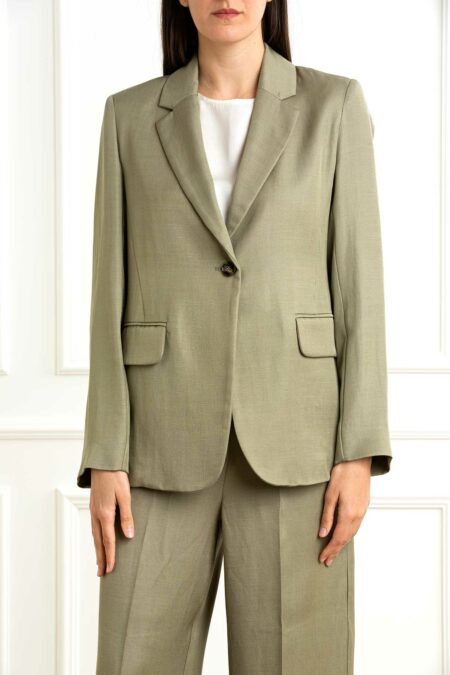 EMME MARELLA-GIACCA MONOPETTO TWILL-EMELETTRA1 KHAKI 46