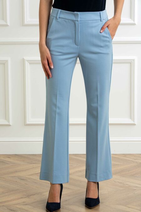 EMME MARELLA-PANTALONE IN JERSEY FLARE-EMFLARE AZZURRO XL