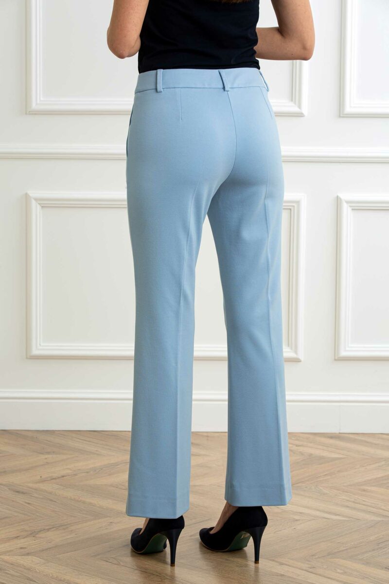 EMME MARELLA-PANTALONE IN JERSEY FLARE-EMFLARE AZZURRO XL