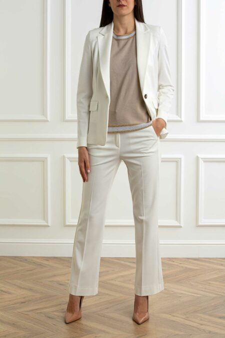 EMME MARELLA-GIACCA MONOPETTO JERSEY-EMGAMMA BIANCO XL
