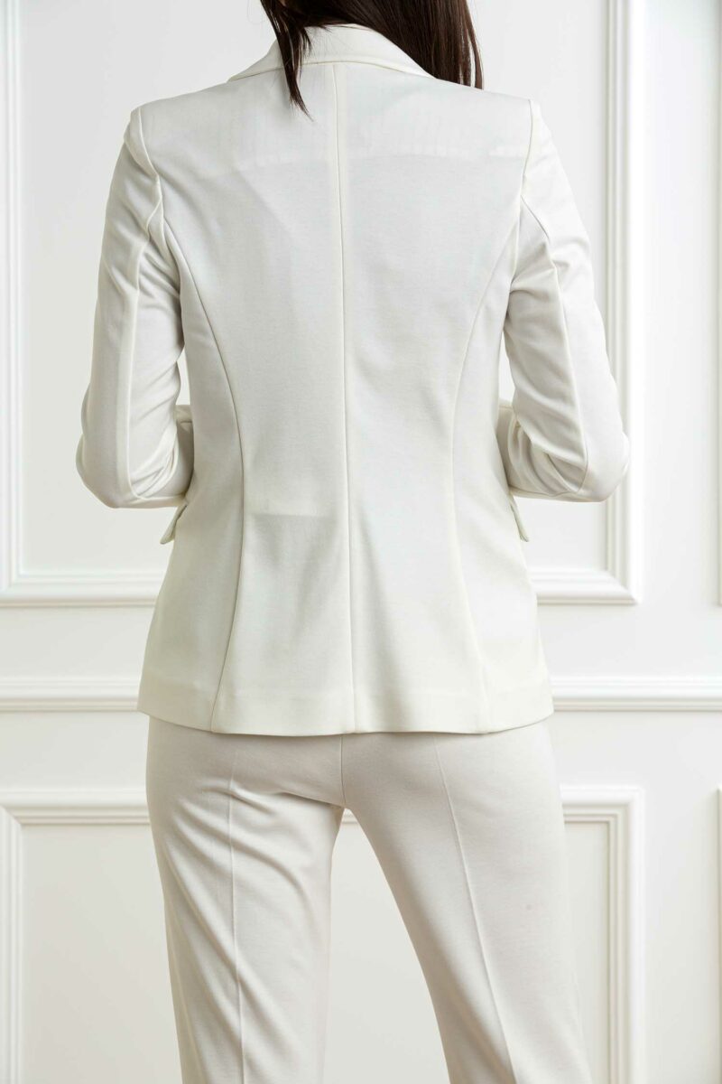 EMME MARELLA-GIACCA MONOPETTO JERSEY-EMGAMMA BIANCO XL