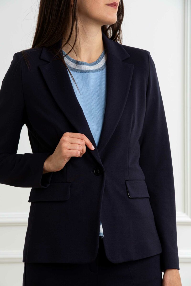 EMME MARELLA-GIACCA MONOPETTO JERSEY-EMGAMMA BLU XL