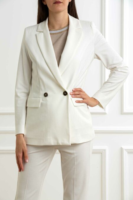 EMME MARELLA-GIACCA DOPPIOPETTO JERSEY-EMGEMMA BIANCO XL