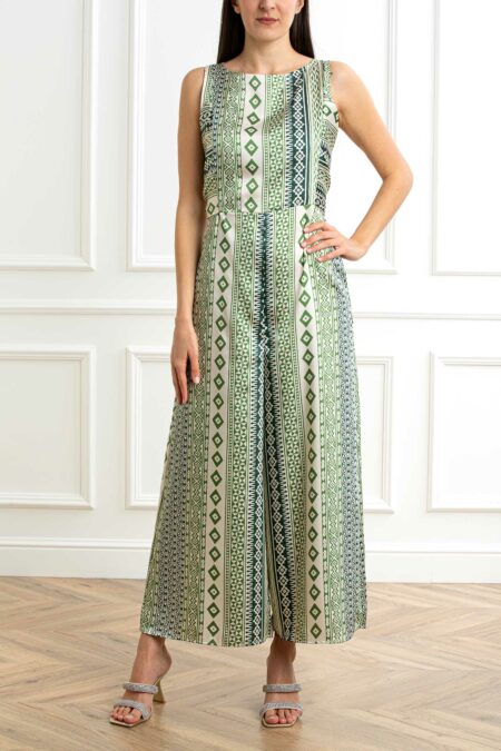 EMME MARELLA-ABITO TWILL STAMPATO-EMISTRICE ETNICA 46
