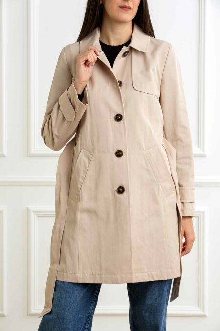 EMME MARELLA-TRENCH IMPERMEABILE-EMMADELEINE ECRU 46