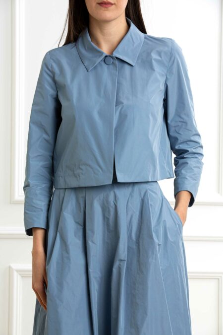 EMME MARELLA-GIACCA CORTA TAFFETAS-EMORA AZZURRO 44