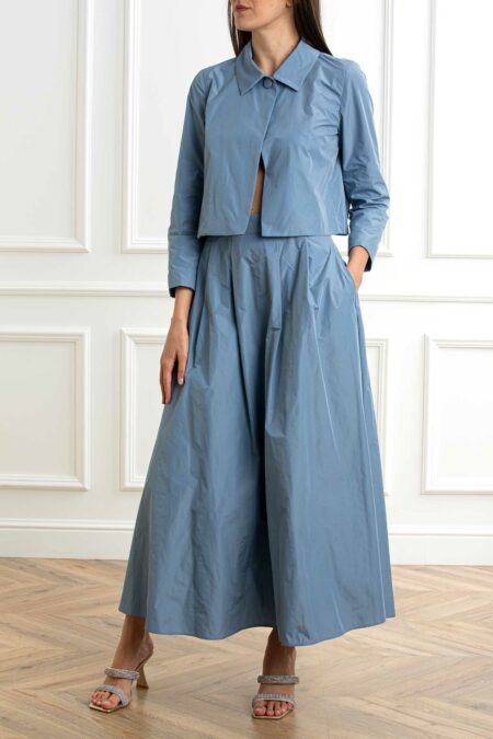 EMME MARELLA-GIACCA CORTA TAFFETAS-EMORA AZZURRO 44