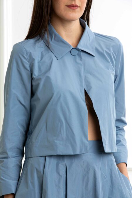 EMME MARELLA-GIACCA CORTA TAFFETAS-EMORA AZZURRO 44