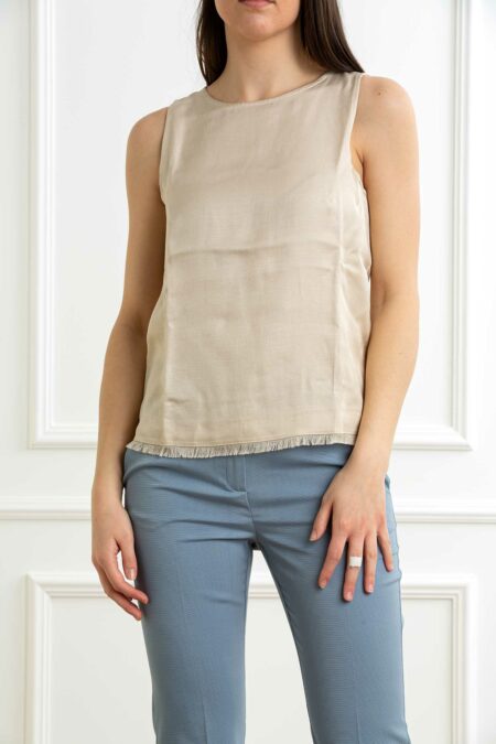 EMME MARELLA-TOP TWILL-EMPLATINO BEIGE 44