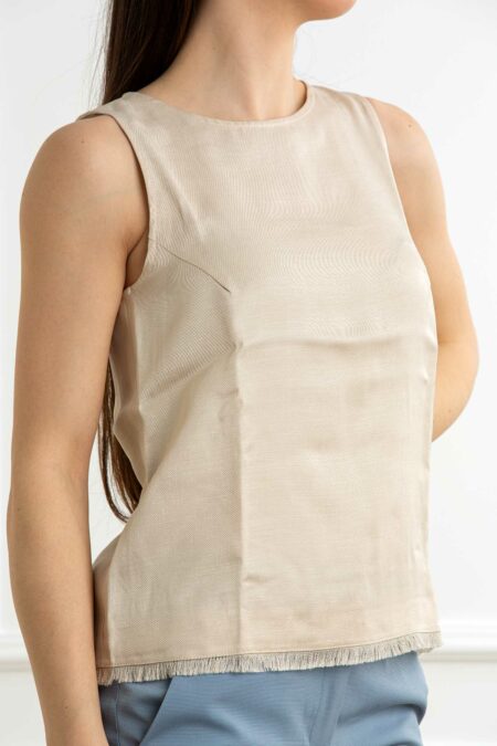 EMME MARELLA-TOP TWILL-EMPLATINO BEIGE 44