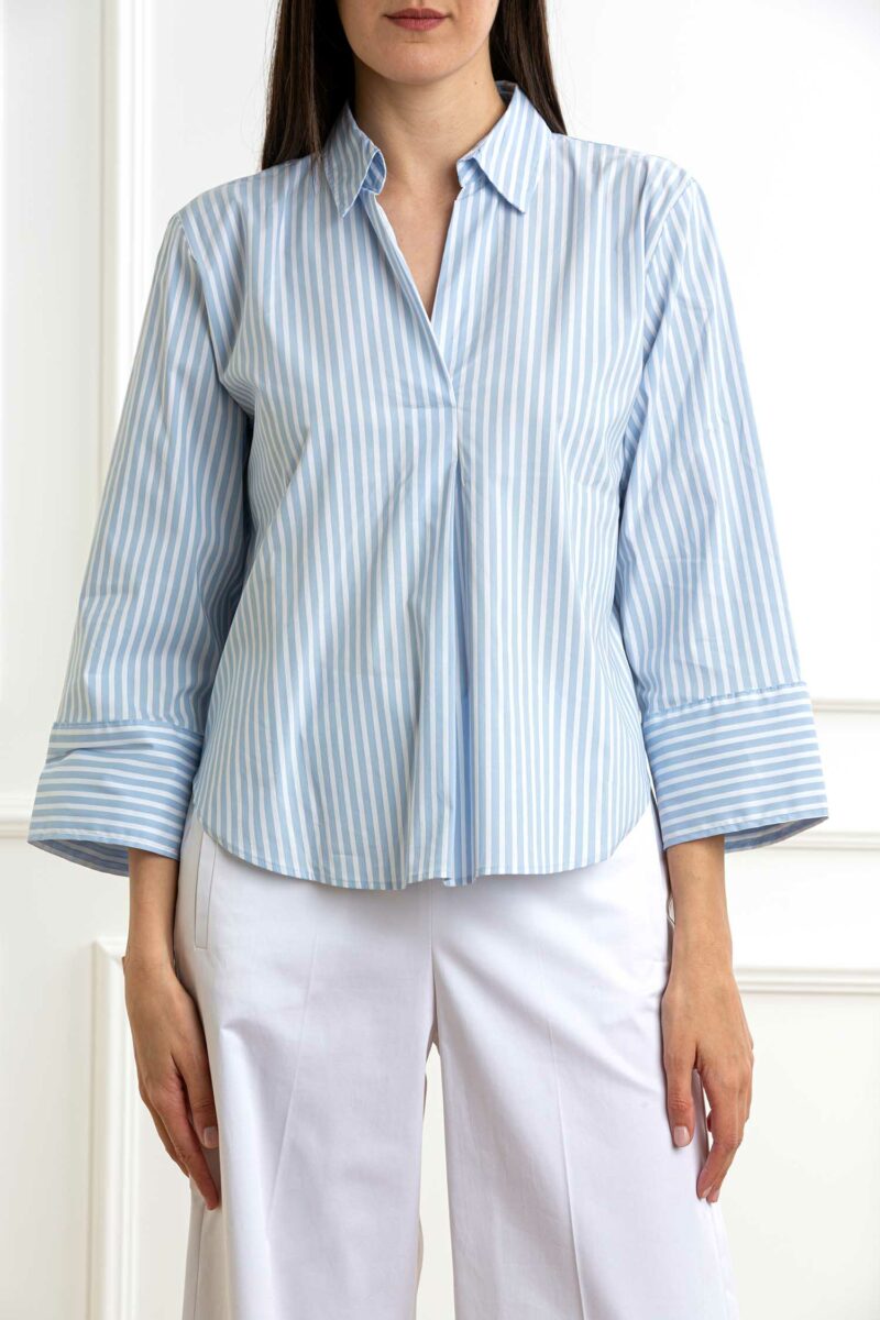 EMME MARELLA-CAMICIA STRETCH UNITO-EMSPEME AZZURRO 44