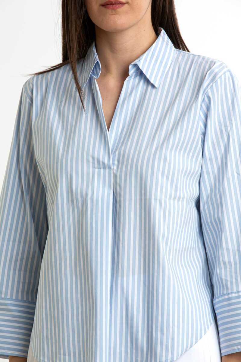 EMME MARELLA-CAMICIA STRETCH UNITO-EMSPEME AZZURRO 44